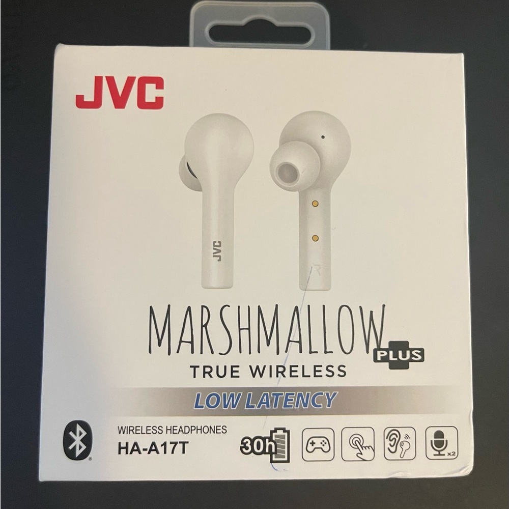 JVC WIRELESS BLUETOOTH HEADPHONES ~ WHITE